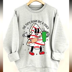 Christmas sweater gray new with tags s,m,l,xl,xxl